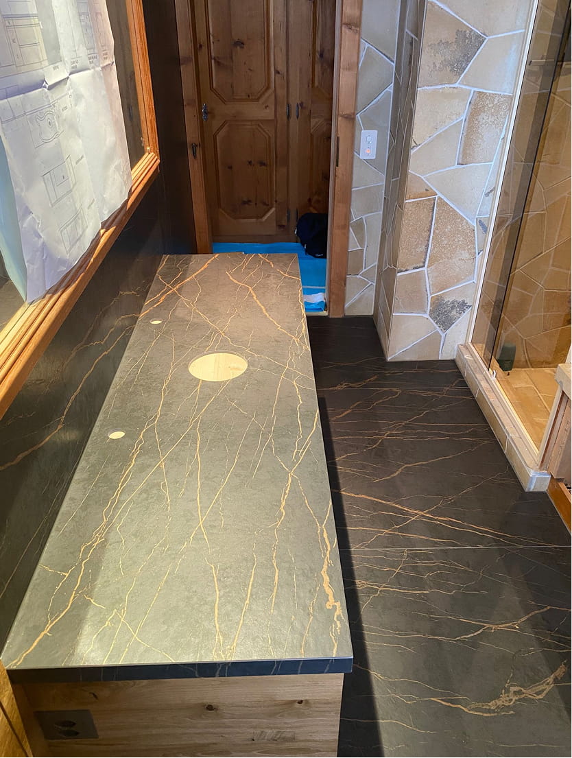 Savoy Verre Realisation Ceramique Plan De Travail 06